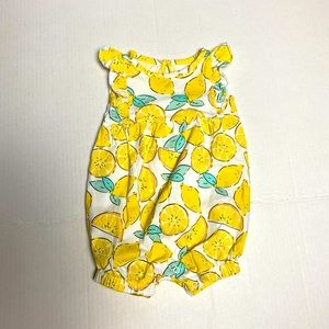 Carter’s Lemon Print Bubble Romper 6 Months